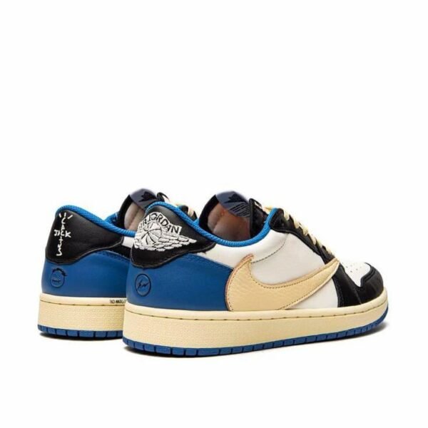 Nike x Travis Scott x Fragment Air Jordan 1 Low White Black Royal - Image 3