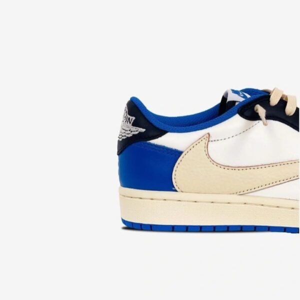 Nike x Travis Scott x Fragment Air Jordan 1 Low White Black Royal - Image 2