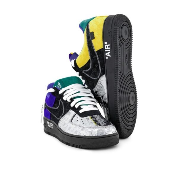 Louis Vuitton x Nike Air Force 1 Low By Virgil Abloh Chrome Toe - Image 3