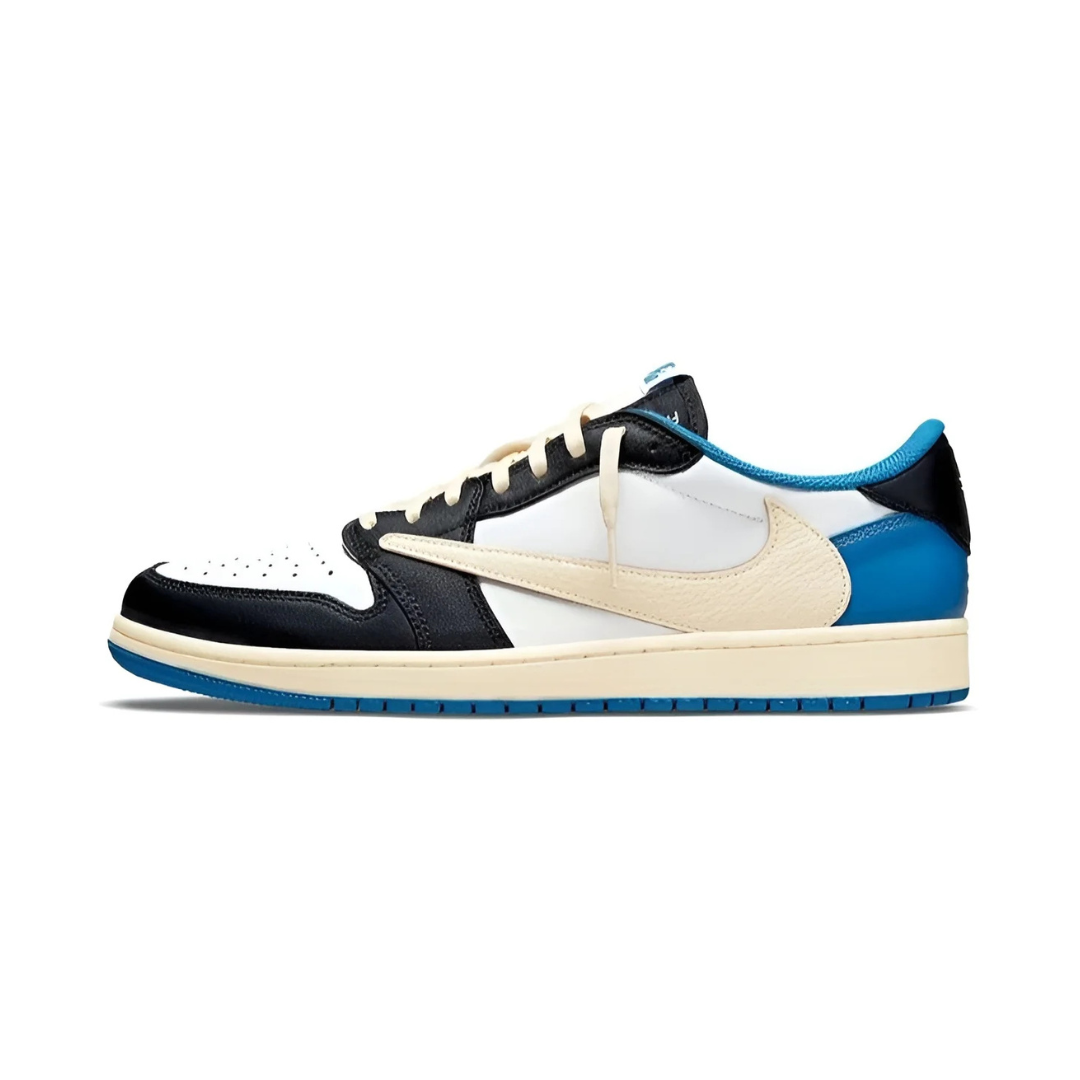 Nike x Travis Scott x Fragment Air Jordan 1 Low White Black Royal