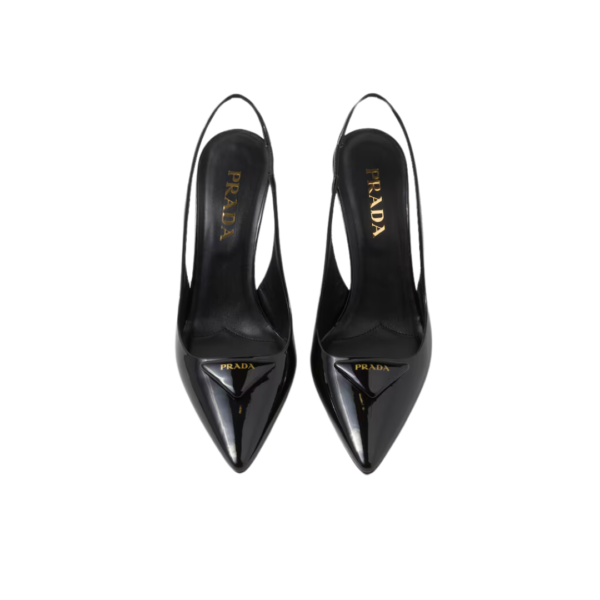 Pumps slingback em couro envernizado - Image 2