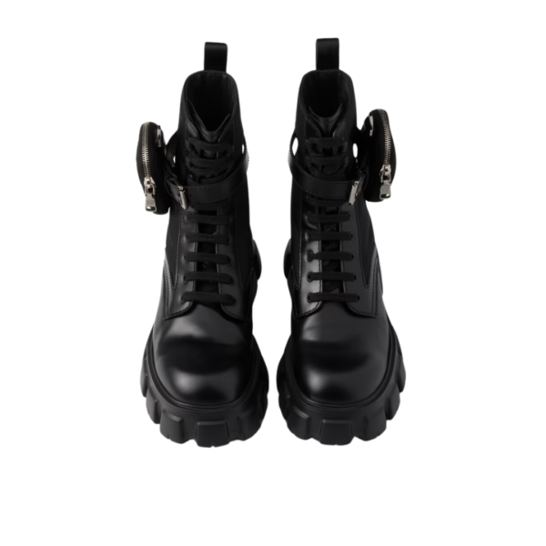 Bota Monolith em couro escovado e Re-Nylon - Image 2